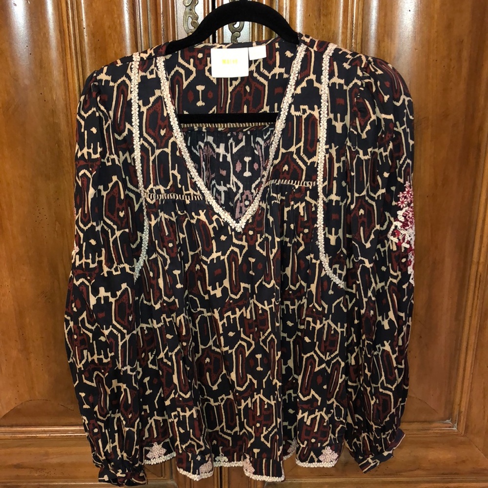 Anthropologie Maeve Veda Embroidered Blouse - Picture 3 of 13
